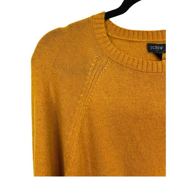 J. Crew Lambswool Blended Fabric Crewneck Sweater Mustard Size Medium NWT - Picture 4 of 12
